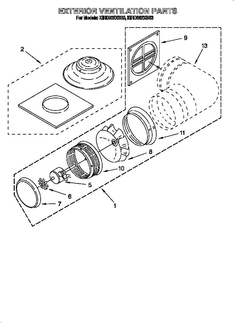 Exterior ventilation parts