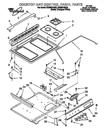 Cooktop and control panel