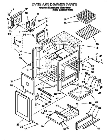 Oven and drawer