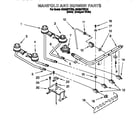 Whirlpool SS385PEEQ0 manifold and burner diagram