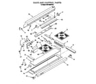 KitchenAid KWVU265YBA0 door and control parts diagram