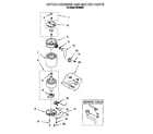 Whirlpool GC4000XE upper housing and motor diagram