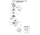 Whirlpool GC1000XE lower housing and motor diagram