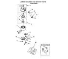 Whirlpool GC3000XE lower housing and motor diagram