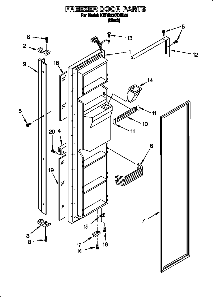 Freezer door
