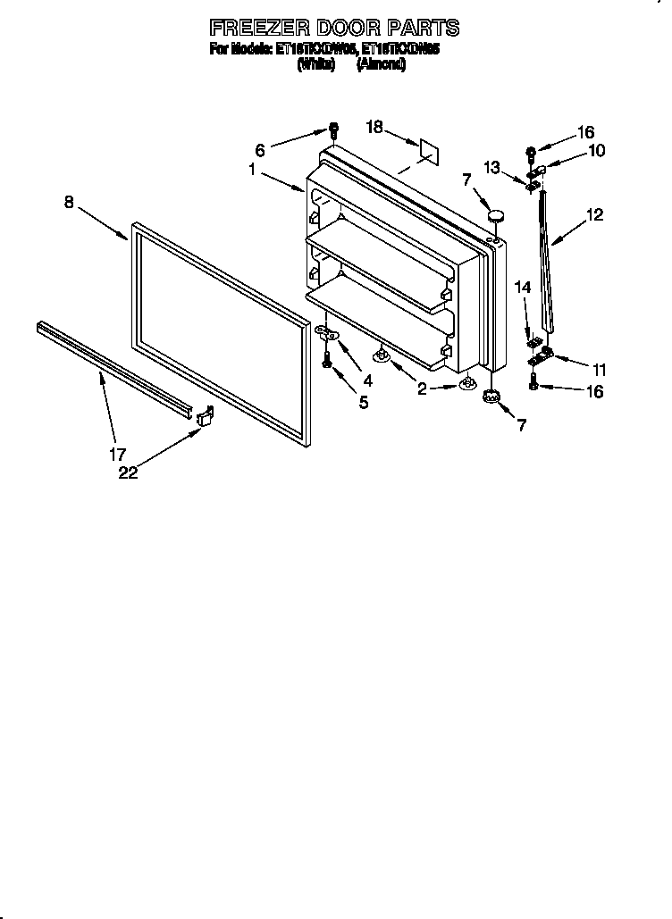 Freezer door