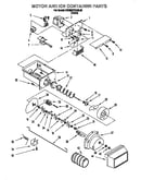 Motor and ice container