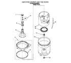 Whirlpool 7MAX4222EZ0 agitator, basket & tub diagram