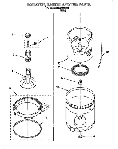 Agitator, basket & tub