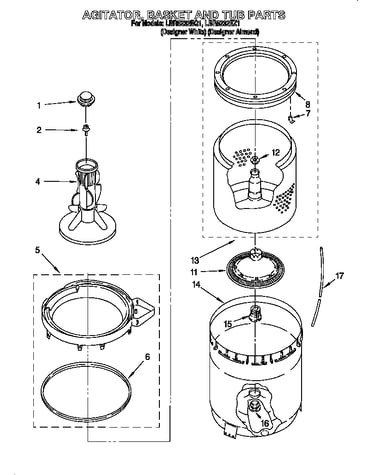 Agitator, basket & tub