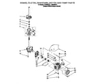 Whirlpool LBR5232EZ1 brake, clutch, gearcase, motor & pump diagram