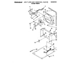 Whirlpool TD2500XF0 air flow and control parts diagram