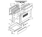KitchenAid KESS300BAL0 door and drawer diagram