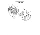 Whirlpool RS385PCBW1 oven door diagram