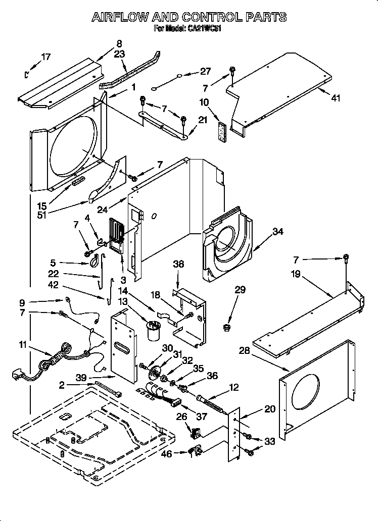 Air flow and control parts