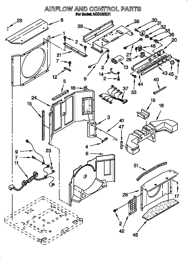 Air flow and control parts