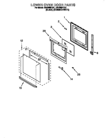 Lower oven door