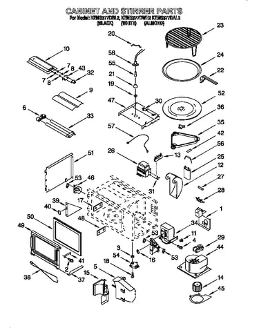 Cabinet and stirrer