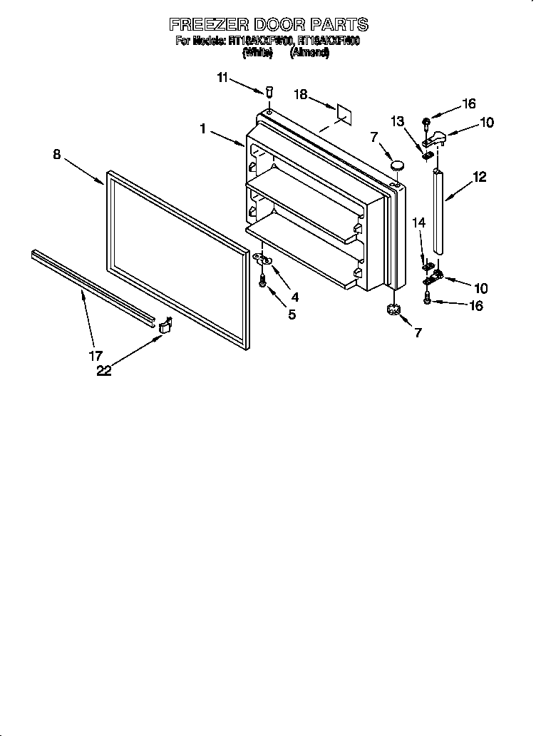 Freezer door