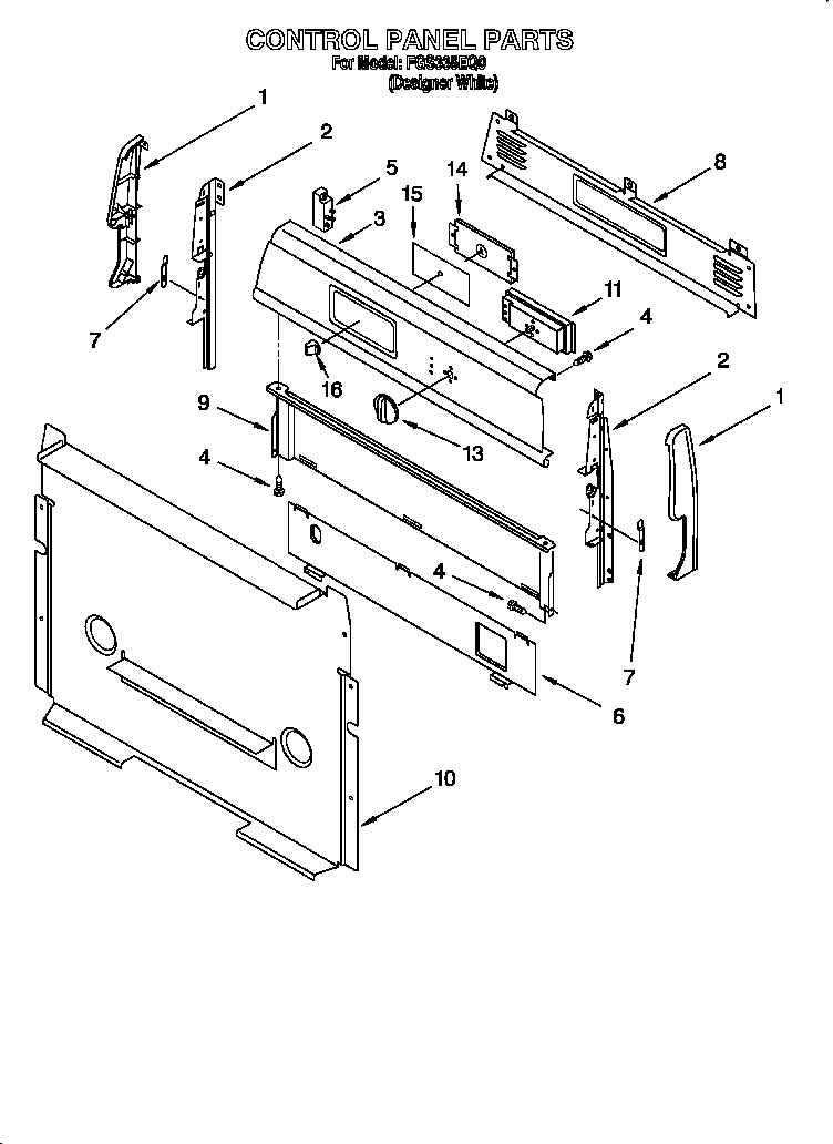 Control panel parts