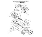 Whirlpool ED22TQXEW00 motor and ice container diagram