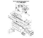 Whirlpool ED20TQXEW00 motor and ice container diagram