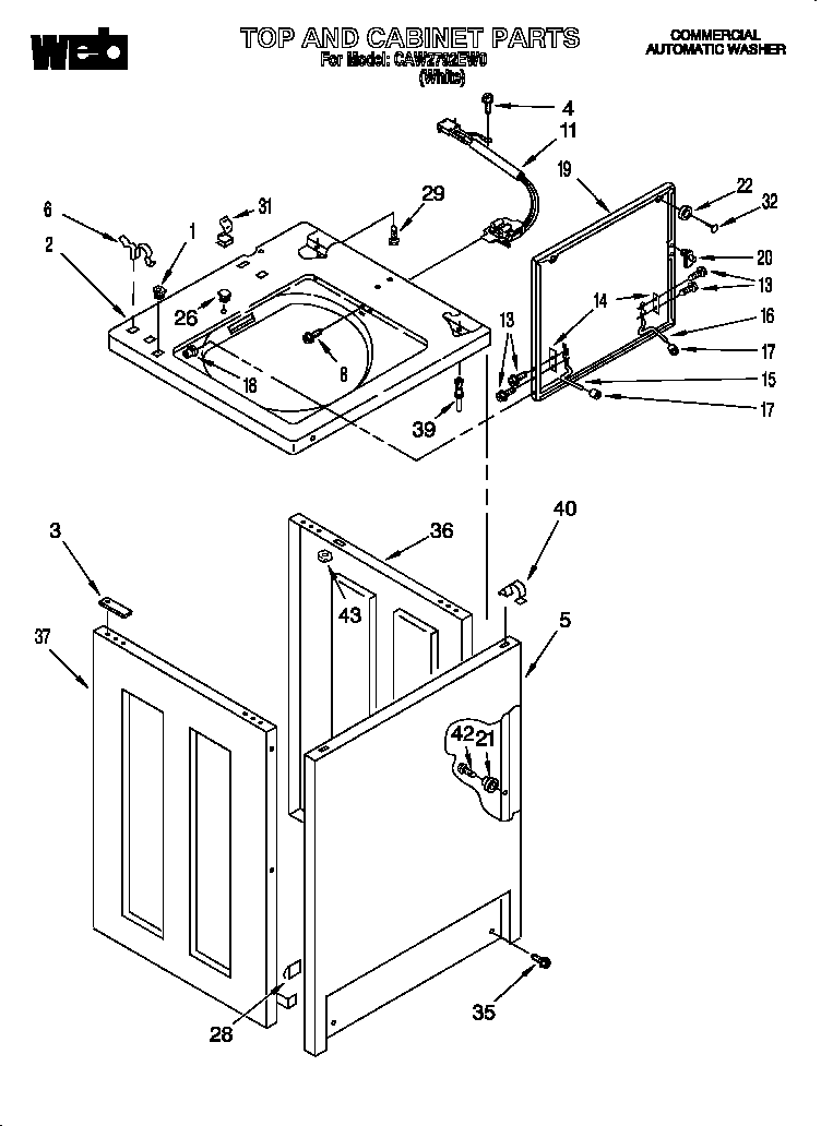 Top and cabinet