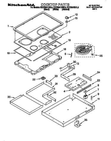 Cooktop parts