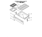 Whirlpool RF360PXEW0 drawer and broiler diagram