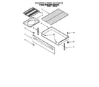 Whirlpool RF364PXEW0 drawer and broiler diagram