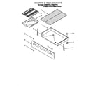 Whirlpool SF360BEEZ0 drawer and broiler diagram