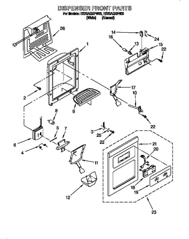 Dispenser front