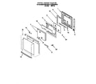 KitchenAid KEBS278DBL2 oven door diagram