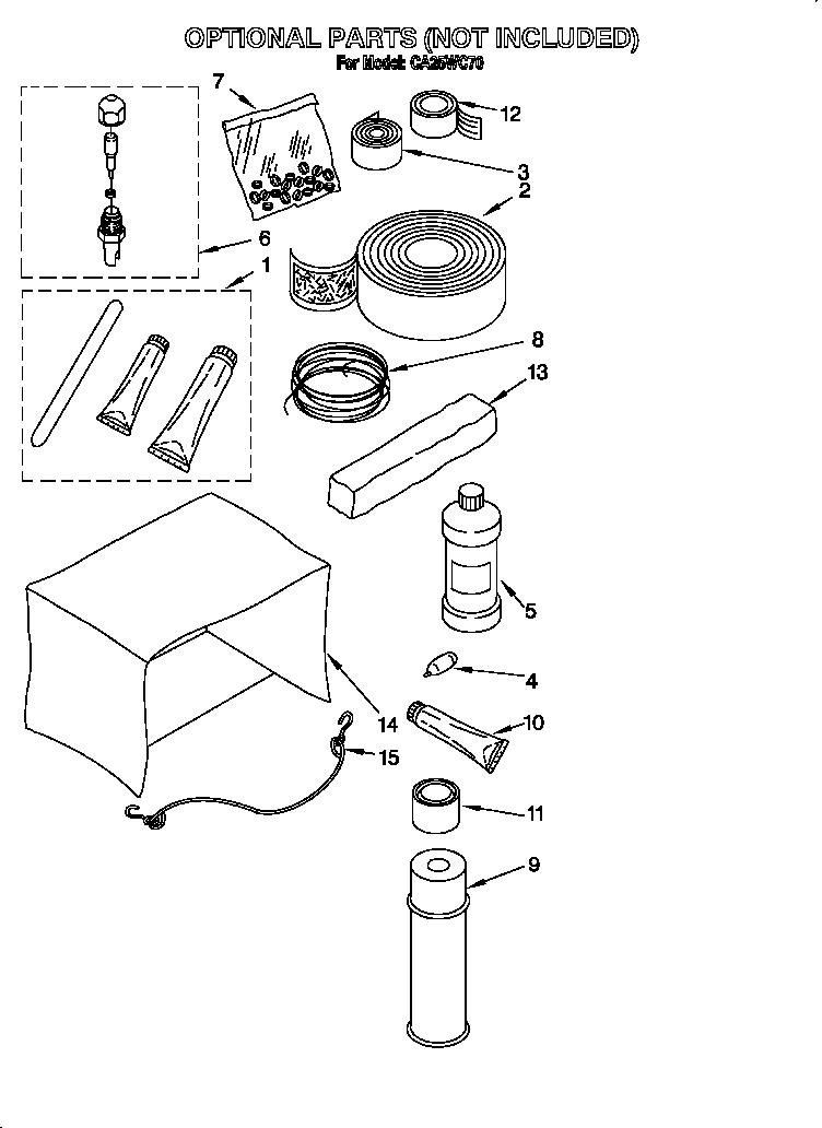 Optional parts (not included)