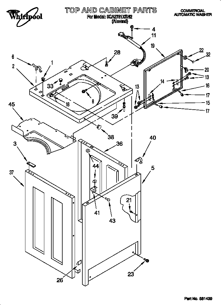 Top and cabinet