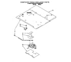 KitchenAid KEMS377BBL0 component shelf and latch diagram