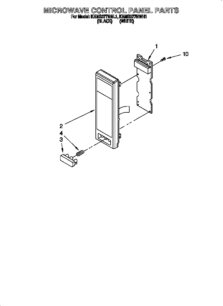 Microwave control panel