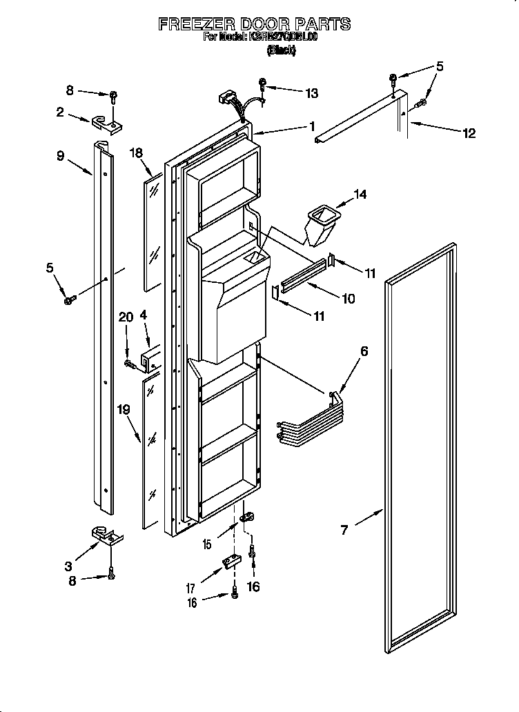 Freezer door