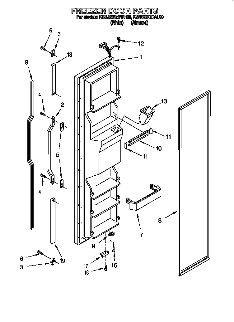 Freezer door