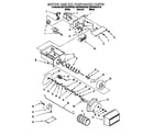 KitchenAid KSUP22QDBL00 motor and ice container diagram