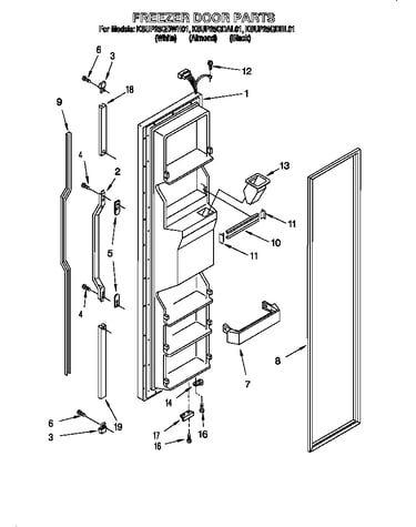 Freezer door