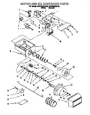 Motor and ice container