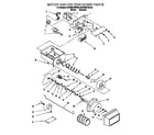 KitchenAid KSRS25FDAL00 motor and ice container diagram