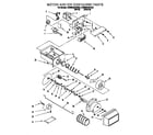 KitchenAid 4KSRS25QDA00 motor and ice container diagram