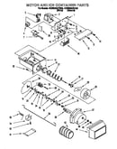 Motor and ice container