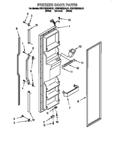 Freezer door