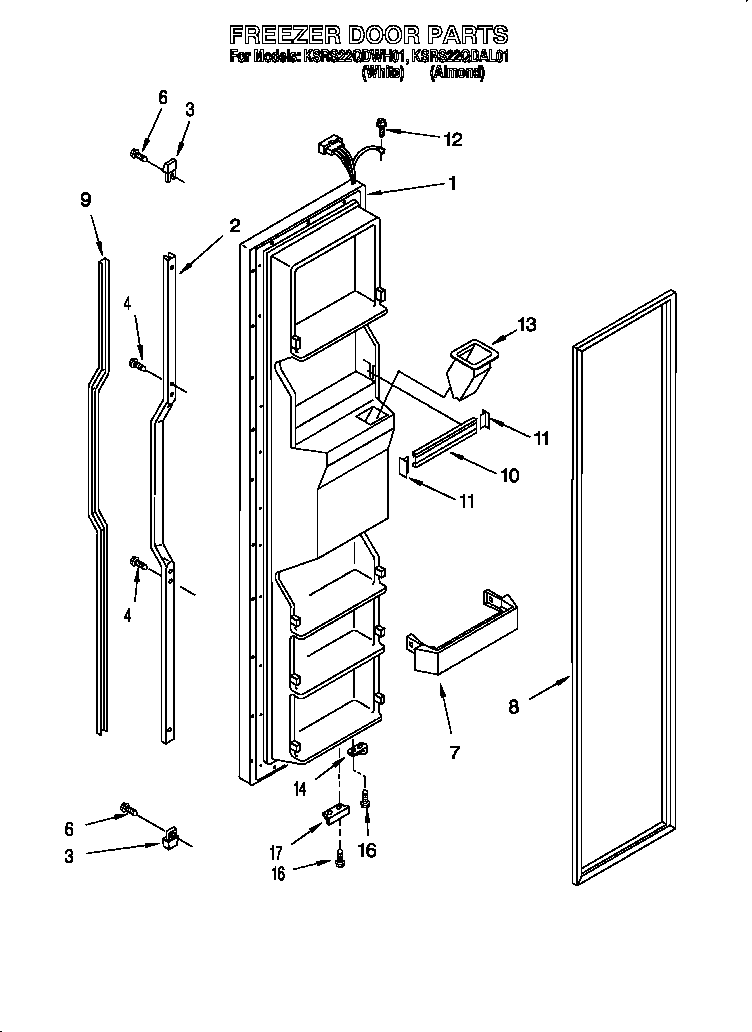 Freezer door