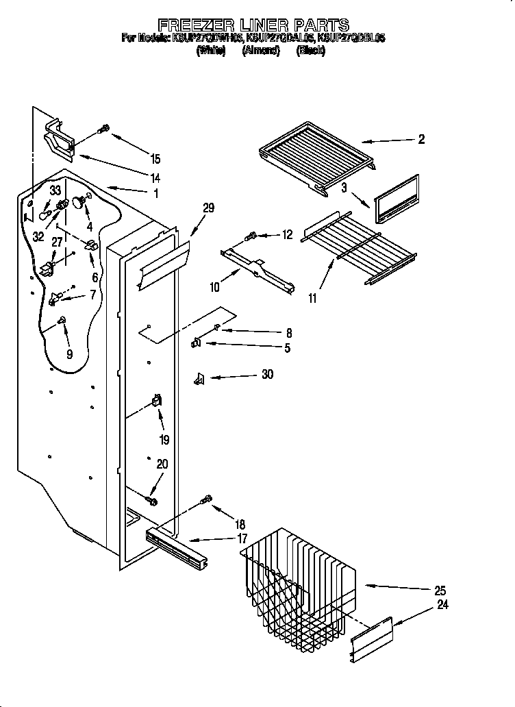 Freezer liner