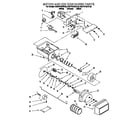 KitchenAid KSUP27QDWH05 motor and ice container diagram