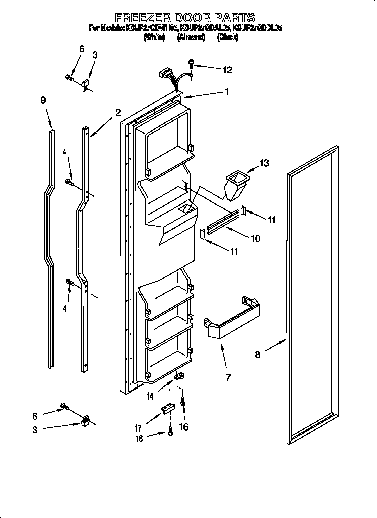 Freezer door